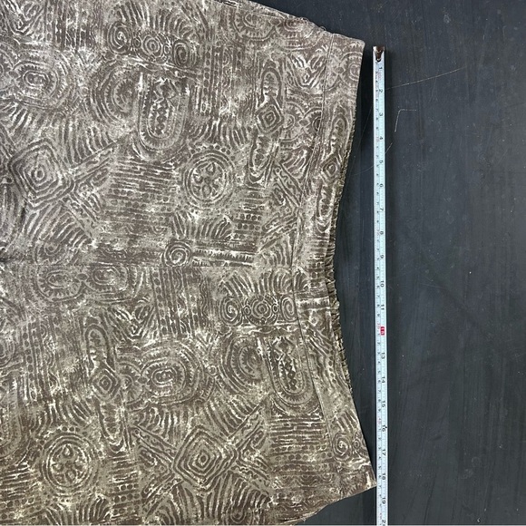 Coldwater Creek XL Linen Blend Soft Wash Ankle Length Pants Batik Design AS-IS - Picture 11 of 16